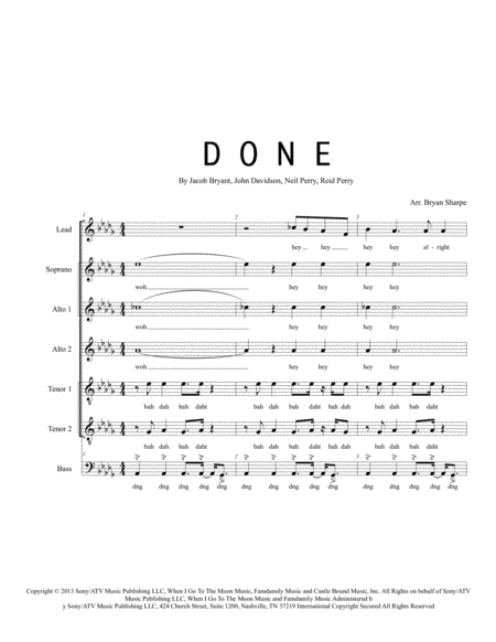 Free Sheet Music Done