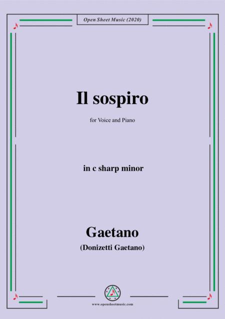 Donizetti Il Sospiro In C Sharp Minor For Voice And Piano Sheet Music