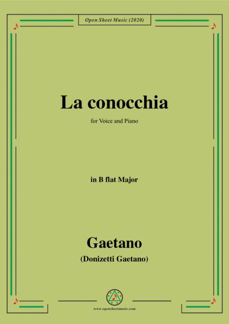 Free Sheet Music Donizetti La Conocchia In B Flat Major For Voice And Piano