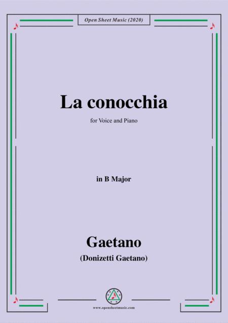 Free Sheet Music Donizetti La Conocchia In B Major For Voice And Piano