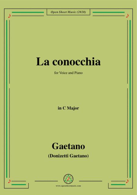 Free Sheet Music Donizetti La Conocchia In C Major For Voice And Piano