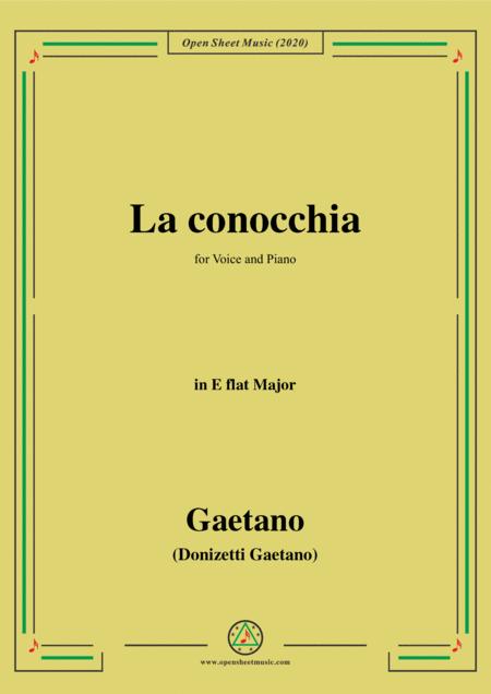 Free Sheet Music Donizetti La Conocchia In E Flat Major For Voice And Piano