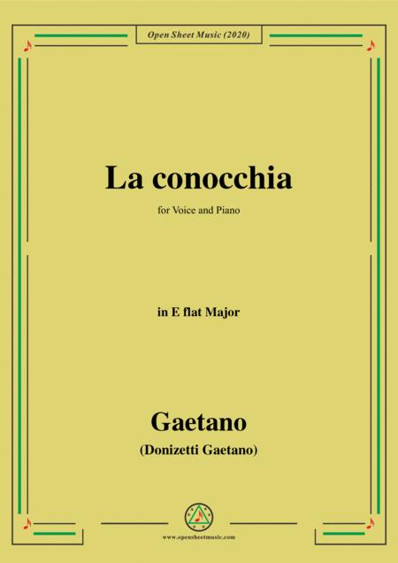 Donizetti La Conocchia In E Flat Major For Voice And Piano Sheet Music