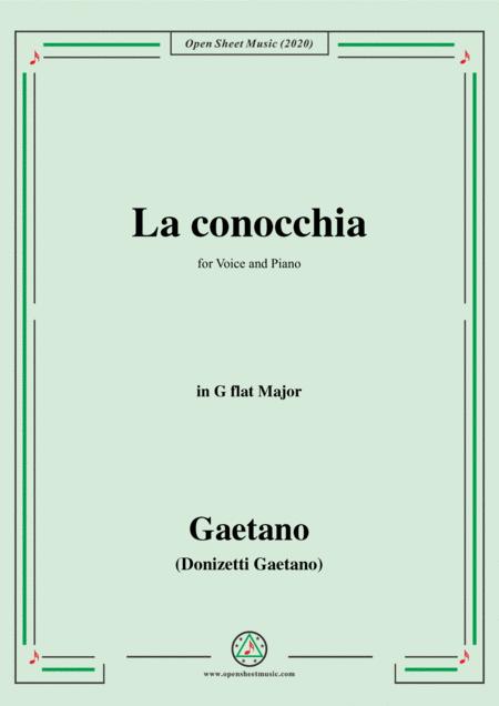 Free Sheet Music Donizetti La Conocchia In G Flat Major For Voice And Piano
