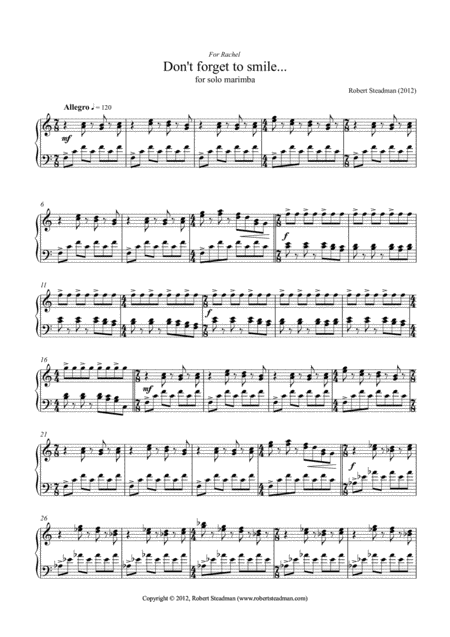 Free Sheet Music Dont Forget To Smile