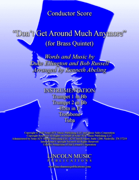 Free Sheet Music Dont Get Around Much Anymore For Brass Quintet