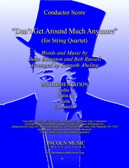 Free Sheet Music Dont Get Around Much Anymore For String Quartet