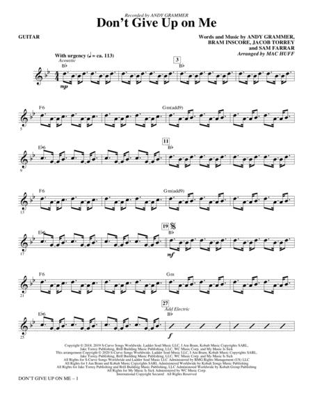 Dont Give Up On Me Arr Mac Huff Guitar Sheet Music