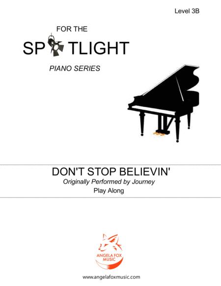 Free Sheet Music Dont Stop Believin Play Along Level 3b