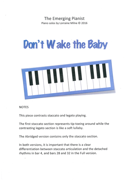 Dont Wake The Baby Sheet Music