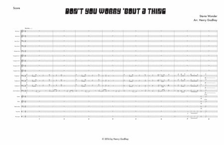 Dont You Worry Bout A Thing For Jazz Ensemble Score Sheet Music