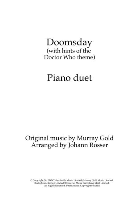 Doomsday From Doctor Who Sheet Music