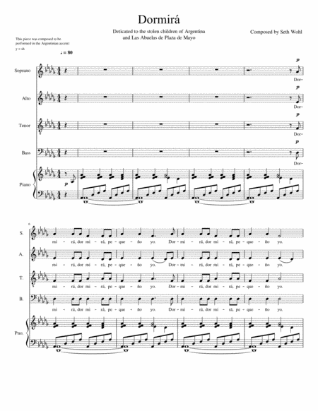 Dormir Sheet Music