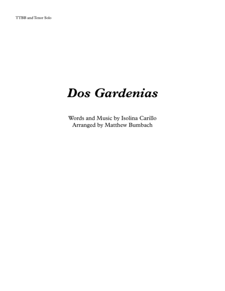 Dos Gardenias Sheet Music