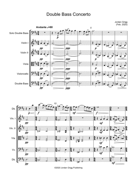 Double Bass Concerto Sheet Music