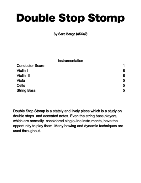 Double Stop Stomp Sheet Music