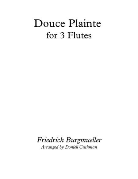 Douce Plainte Sheet Music