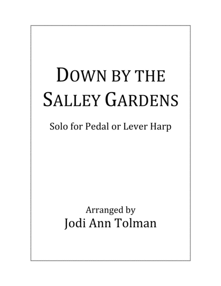 Free Sheet Music Down By The Salley Gardens Harp Solo