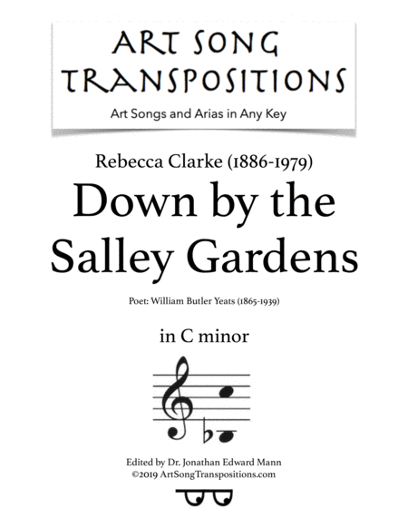 Down By The Salley Gardens Transposed To C Minor Sheet Music