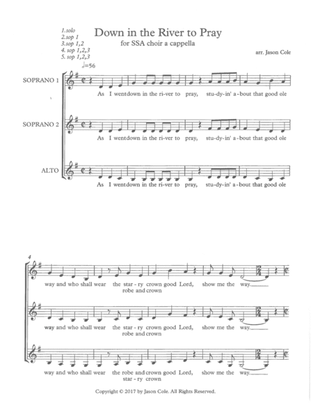 Down In The River To Pray Sheet Music