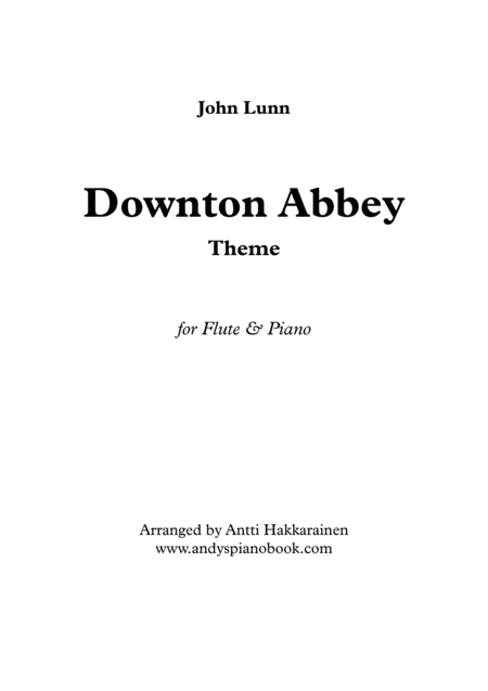 Free Sheet Music Downton Abbey Theme Flute Piano