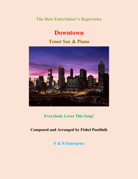 Downtown For Tenor Sax And Piano Video Sheet Music