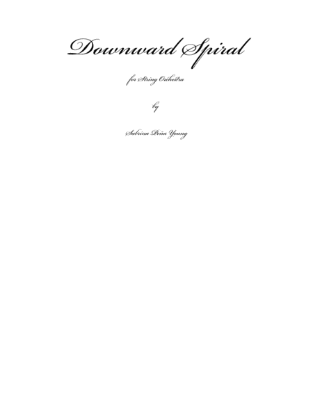 Downward Spiral Sheet Music