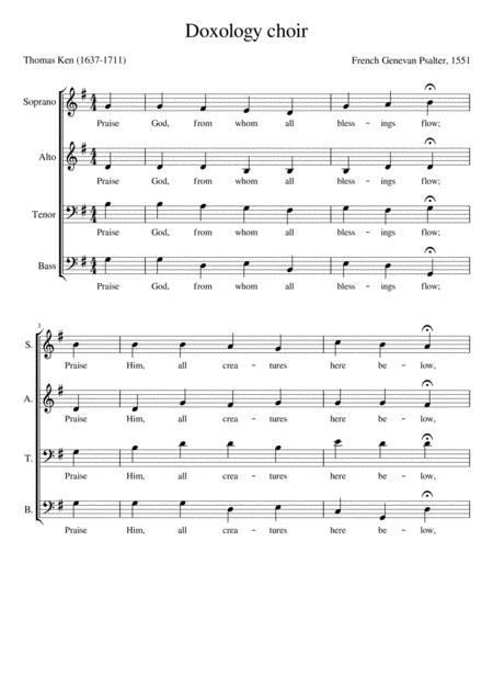 Doxology Old 100th Sheet Music