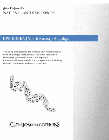 Dpr Korea National Anthem North Korea Aegukga Sheet Music