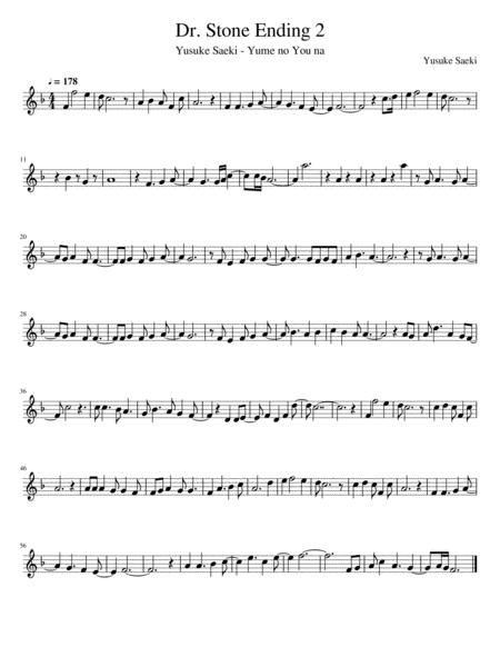 Dr Stone Ending 2 Sheet Music