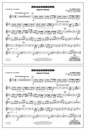 Dragonborn Skyrim Theme Arr Will Rapp Paul Murtha Bb Horn Flugelhorn Sheet Music