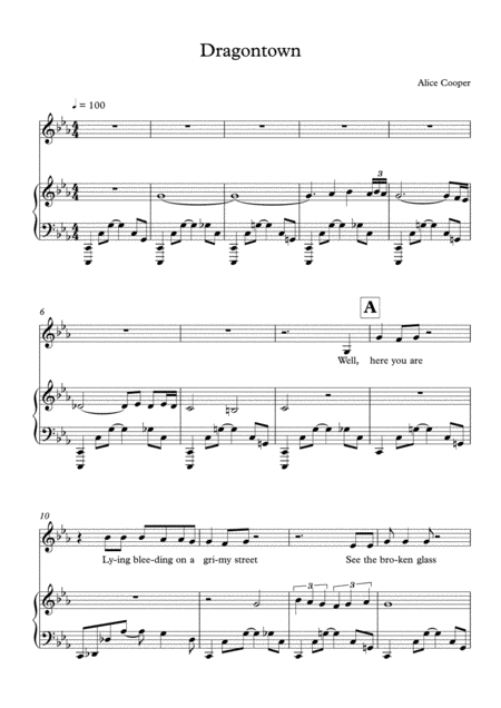 Free Sheet Music Dragontown