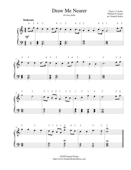 Draw Me Nearer For Easy Piano Sheet Music