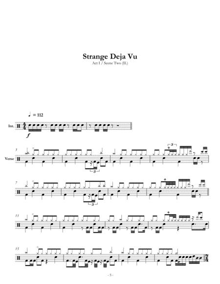 Dream Theater Strange Deja Vu Sheet Music