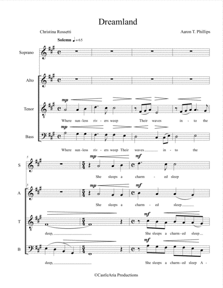 Free Sheet Music Dreamland