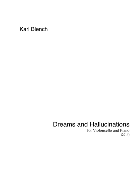 Dreams And Hallucinations Sheet Music