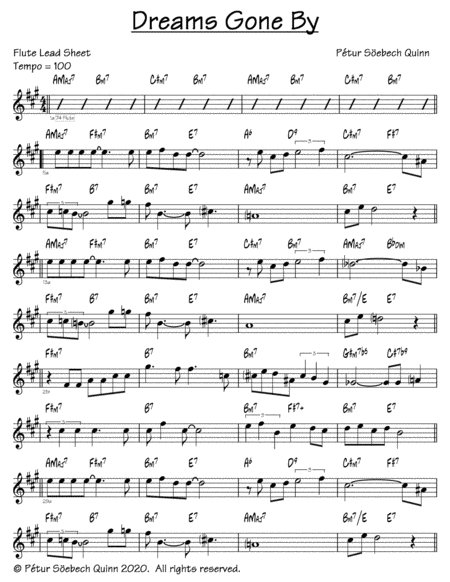 Dreams Gone By Sheet Music