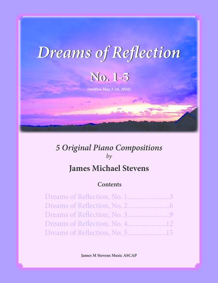 Free Sheet Music Dreams Of Reflections No 1 5 Piano Book