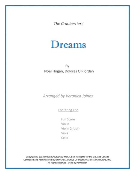 Free Sheet Music Dreams The Cranberries For String Trio