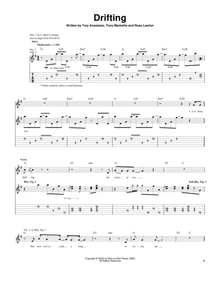 Drifting Sheet Music