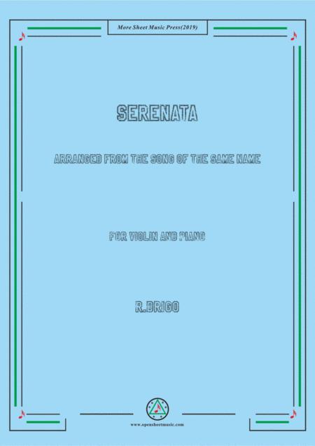 Drigo Serenata For Violin And Piano For Voice And Piano Sheet Music