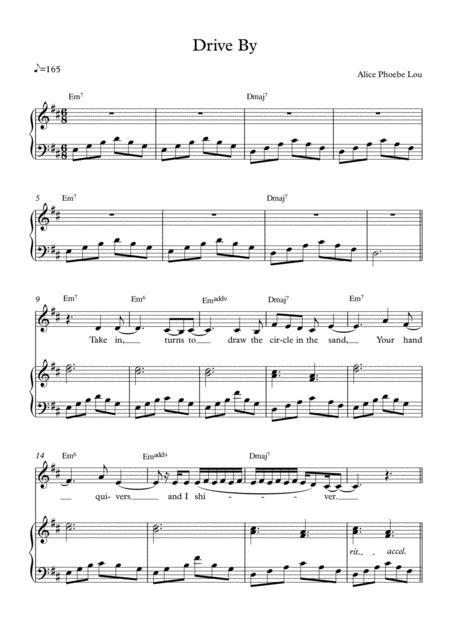 Drive By Sheet Music