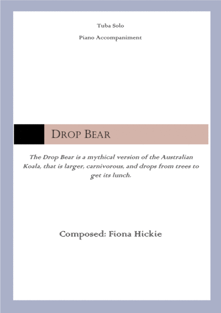 Free Sheet Music Drop Bear