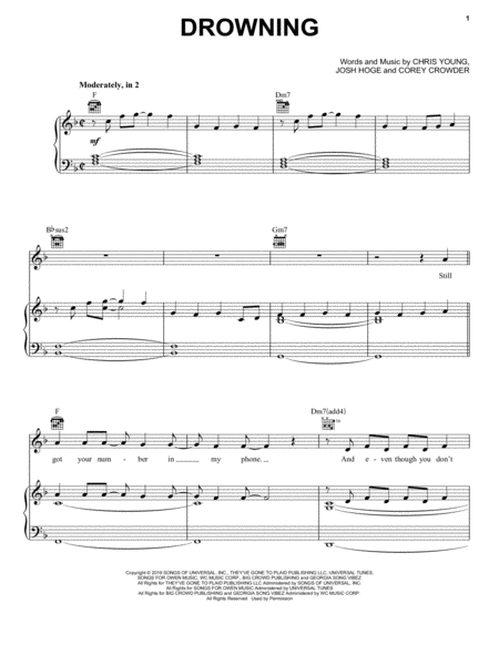 Drowning Sheet Music