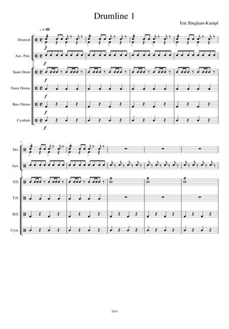 Drumline 1 Sheet Music