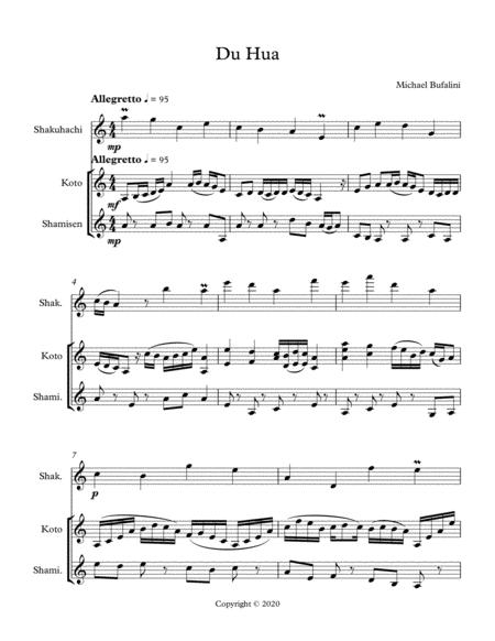 Free Sheet Music Du Hua