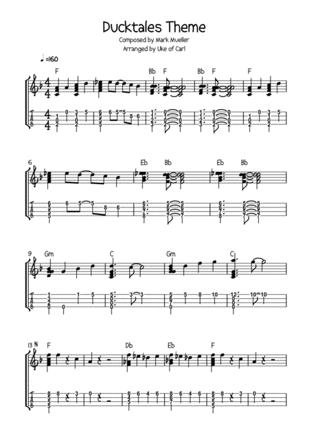 Duck Tales Sheet Music