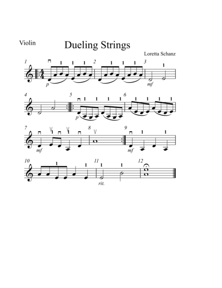 Free Sheet Music Dueling Strings