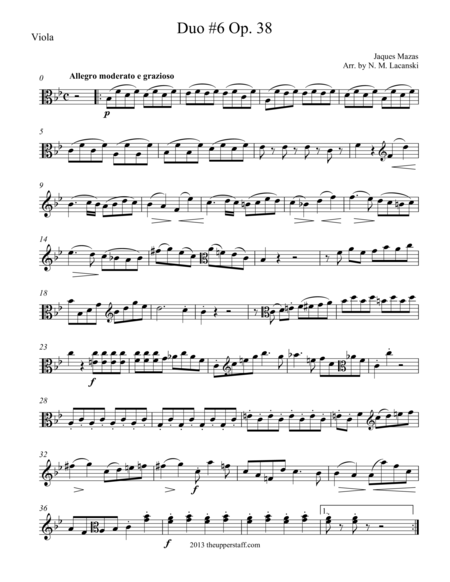 Free Sheet Music Duet 6 Op 38