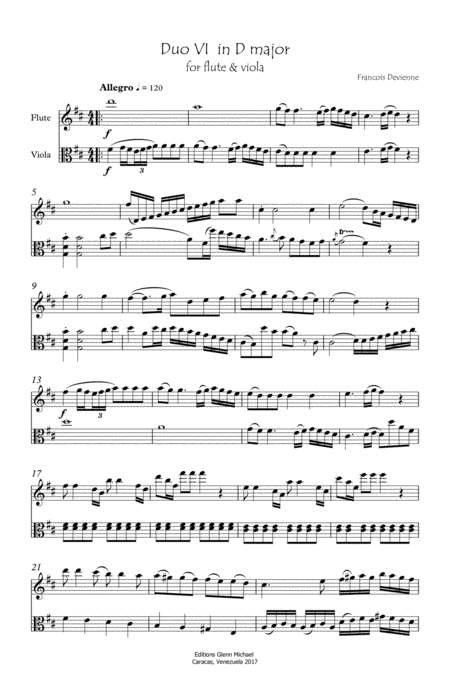 Free Sheet Music Duet For Flute Viola 6